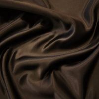 Crepe satijn donker bruin kleur 996