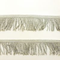 Franje 6cm lurex zilver