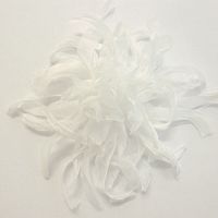 Applicatie / corsage organza white off 13cm