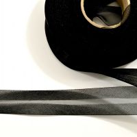 Organza biasband 20mm zwart rol 30 mtr