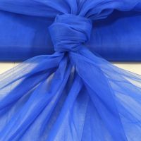 Soft stretch tule kleur 039 kobalt blauw 2.70mtr breed