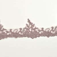 Randgarnering couture kant 10cm kleur 007 paars taupe