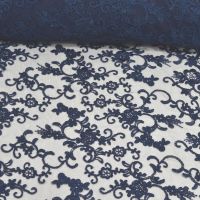Couture kant donker blauw kleur 049