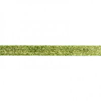 Glitterband 15 mm lime groen