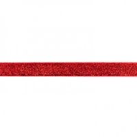 Glitterband 15 mm rood