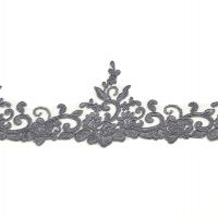 Randgarnering couture kant 10cm kleur 335 donker grijs