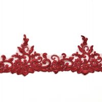 Randgarnering couture kant 10cm kleur 396 donker rood