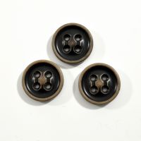 50 stuks Knopen 18mm zwart beige 