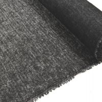 Manteldoek polyquick zwart 150cm breed opstrijkbaar