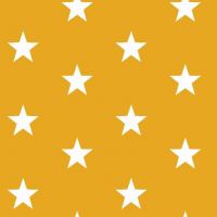 katoen poplin stars/ sterren kleur  016 donker geel / oker