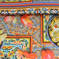 panel zijde stretch exclusieve italiaans designer stof 1.40mtr x 1.38mtr