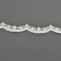 Kant band corded schulprand  ivory 2.5cm