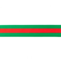 ribsband groen rood 25mm