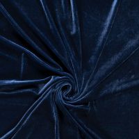 Stretch velours  / fluweel Mobra velours rekbaar donker kobalt blauw