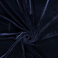 Stretch velours  / fluweel Mobra velours rekbaar donker blauw