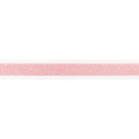Tricot band streep / broekstreep lurex rose wit 25mm