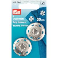 Prym Aannaaidrukknopen zilver 30mm prym 341 260