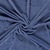 Bamboe fleece / badstof  indigo blauw / jeans blauw