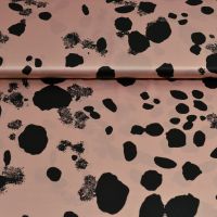 Exclusieve zijde satijn Italiaans design splasches oud roze zwart