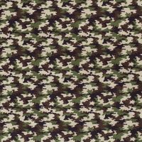 popline camouflage print groen