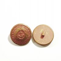 knoop 25mm ondersteker  goud rose / brique  met anker 2.5 cm groot