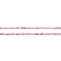 luxe leder koord slangen print  7mm poeder rose zilver