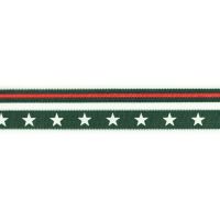 Biesband 40mm ster streep donker groen
