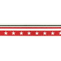 Biesband 40mm ster streep  rood