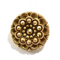 knoop 30mm goud bloem ondersteker plastic