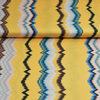 micro polyester zig zag geel  Exclusieve designer stof