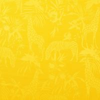 Viscose Jacquard jungle dieren print geel