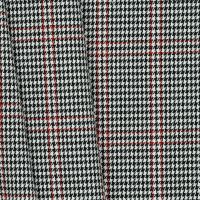 Ruit  tartan terlenka stretch zwart off white rood
