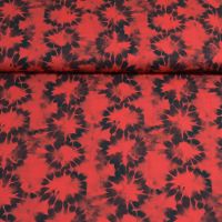 viscose  batik print rood zwart Italian collection