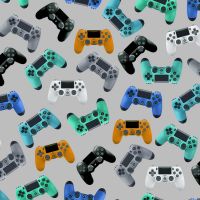 Swaeter stof Game controllers licht grijs poppy 18