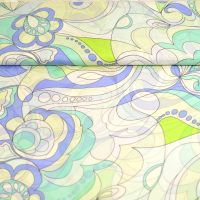 zijde voile met pucci zee groen print exclusieve italiaanse designer stof
