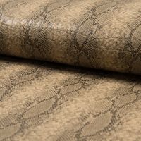 Kunst leder / imitatie leer croco snake beige