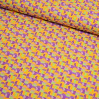 comfort bi-stretch  digitale print abstract  geel paars bittoun / al la ville
