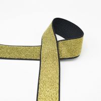 40mm elastiek  goud zwart  lurex 