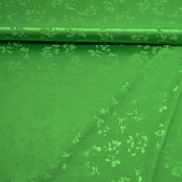 satijn viscose  ecovero met jacquard print emerald groen
