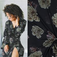 Viscose digitaal print bloemen