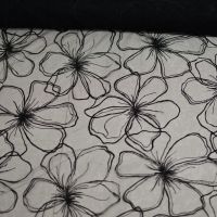 Exclusieve tule kant met bloemen zwart  #haute couture collection gratacos