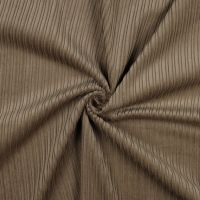 Ribfluweel / washed cord onregelmatige streep beige