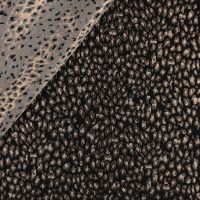 Jacquard lurex leopard double face zwart brons
