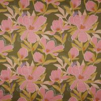  coupon 85x150 Nerida Hansen Katoen satijn magnolia florette olijf groen #Nerida Hansen