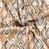 Viscose stretch abstract beige