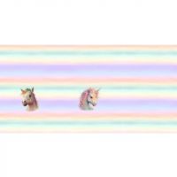 panel tricot unicorn rainbow 3 luik 75cm x 150cm breed. 