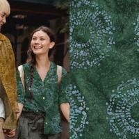 Batik katoen unique crafted green
