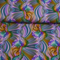 Tricot katoen digitaal print abstract paars