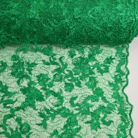 Exclusieve haute couture kant met pailletten emerald groen