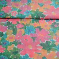 Exclusieve chintz achtige /dunne taft/mikado met bloemen print #a la ville knipmode